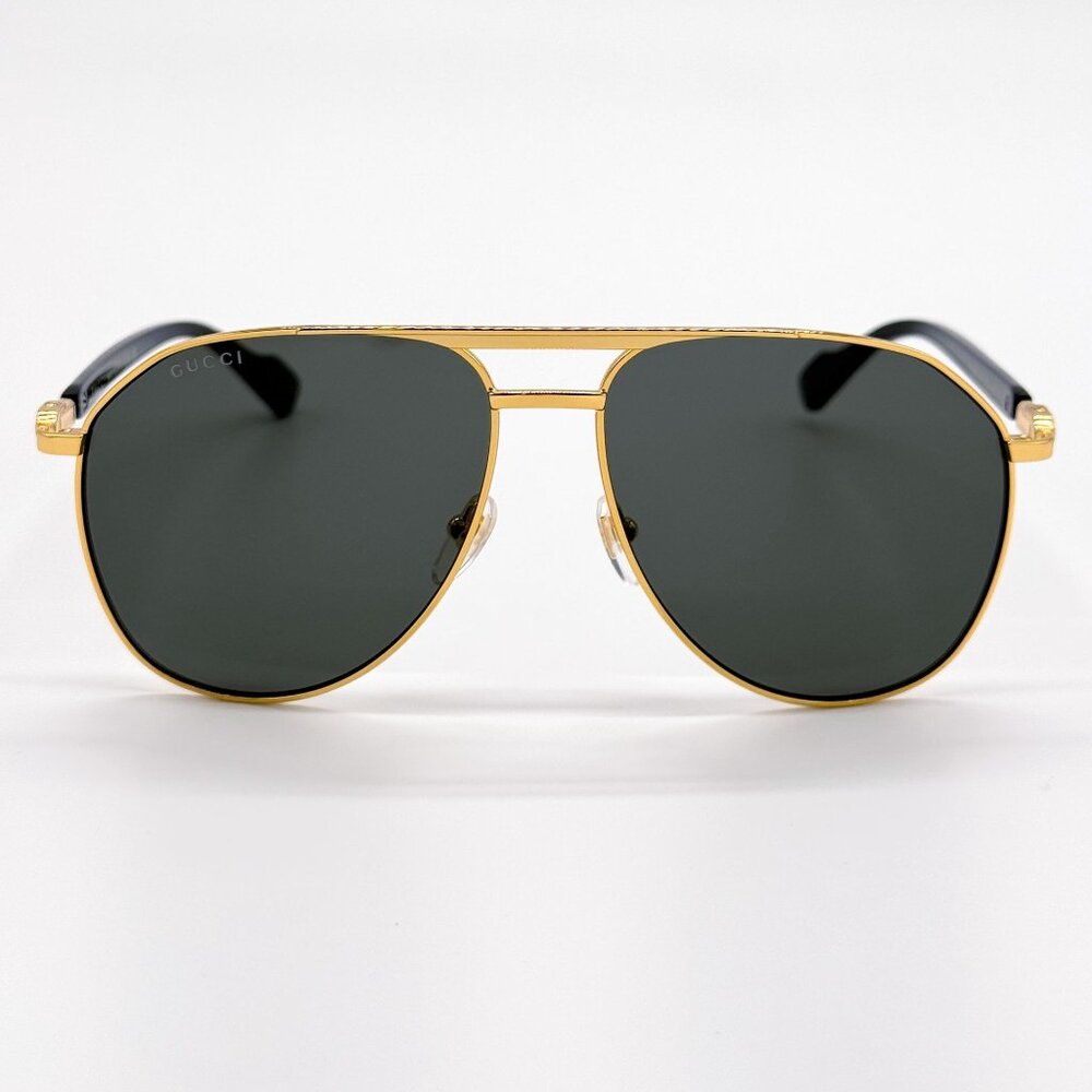 NEW GUCCI SUNGLASSES GG1220S 001 BLACK/GOLD UNISEX EYEWEAR - Picture 4 of 11